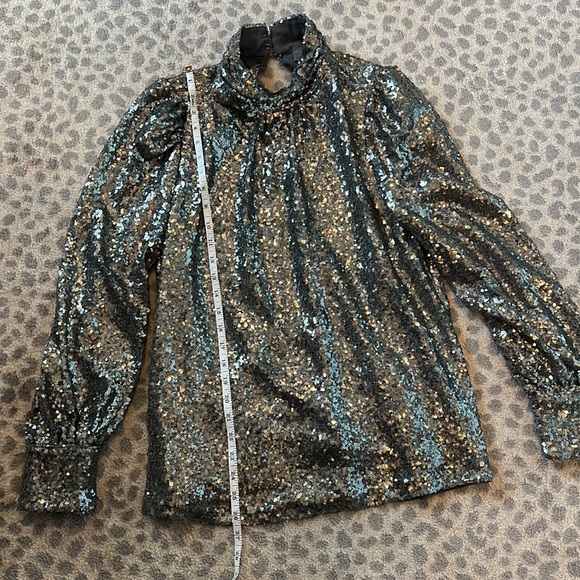 GUC Anthro Sunday in Brooklyn Luna Sequin blouse - Picture 4 of 14